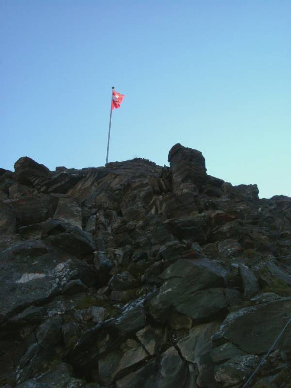 Am Einstieg von Klettersteig