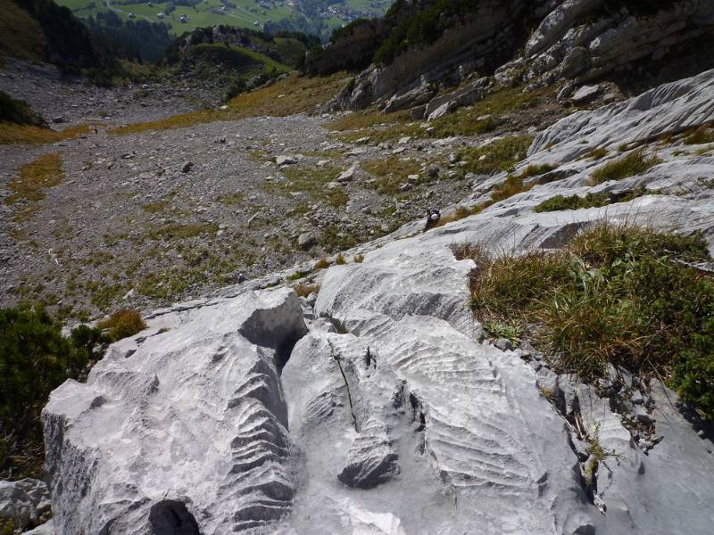 Typische Felsenstrukturen von Mattstock. Foto von Peter