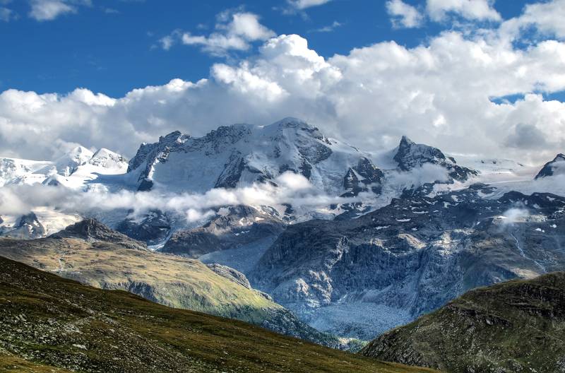 Klein Matterhorn, Breithorn, Pollux, Cator - v.r.n.l.