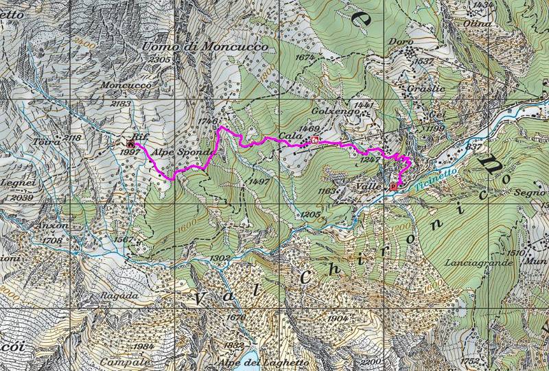 Route auf der Karte