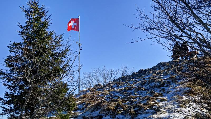Auf dem Aussichtspunkt beim Vogelberg