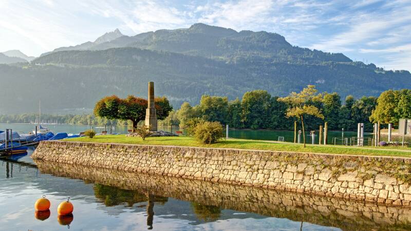 Start am Hafen von Weesen