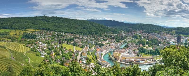 View vom Geissberg-Chänzeli auf Baden