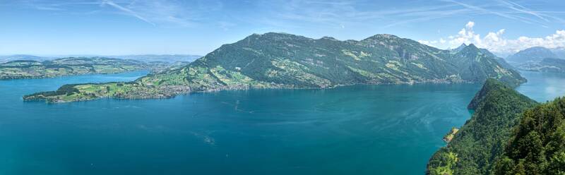 Blick vom Bürgenstock auf Rigi ► Zum interaktiven Panorama