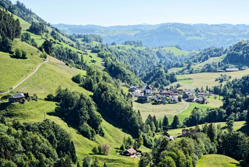 Kleines Dorf mit grosse Kirche - Libingen