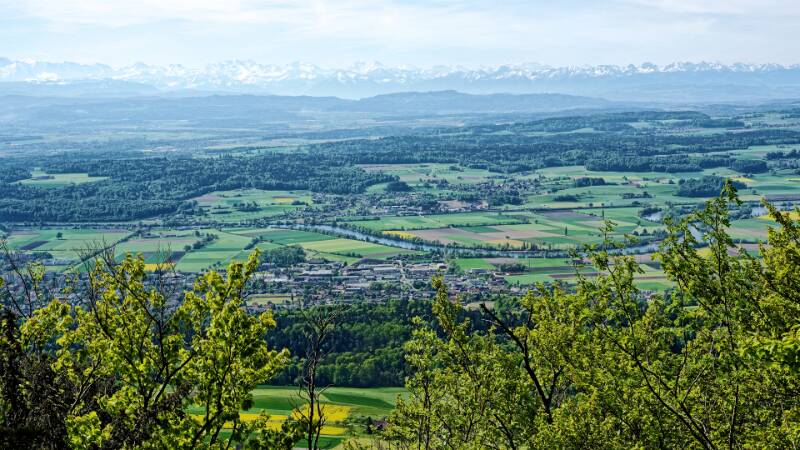 Blick auf die Aare und das Mittelland
